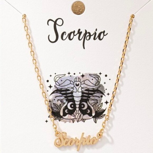 SCORPIO GOLD ZODIAC NECKLACE - Picture 1 of 1